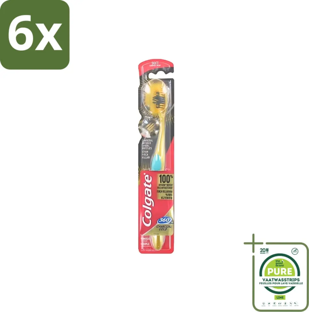 Colgate 360 Charcoal Gold Soft Tandenborstel