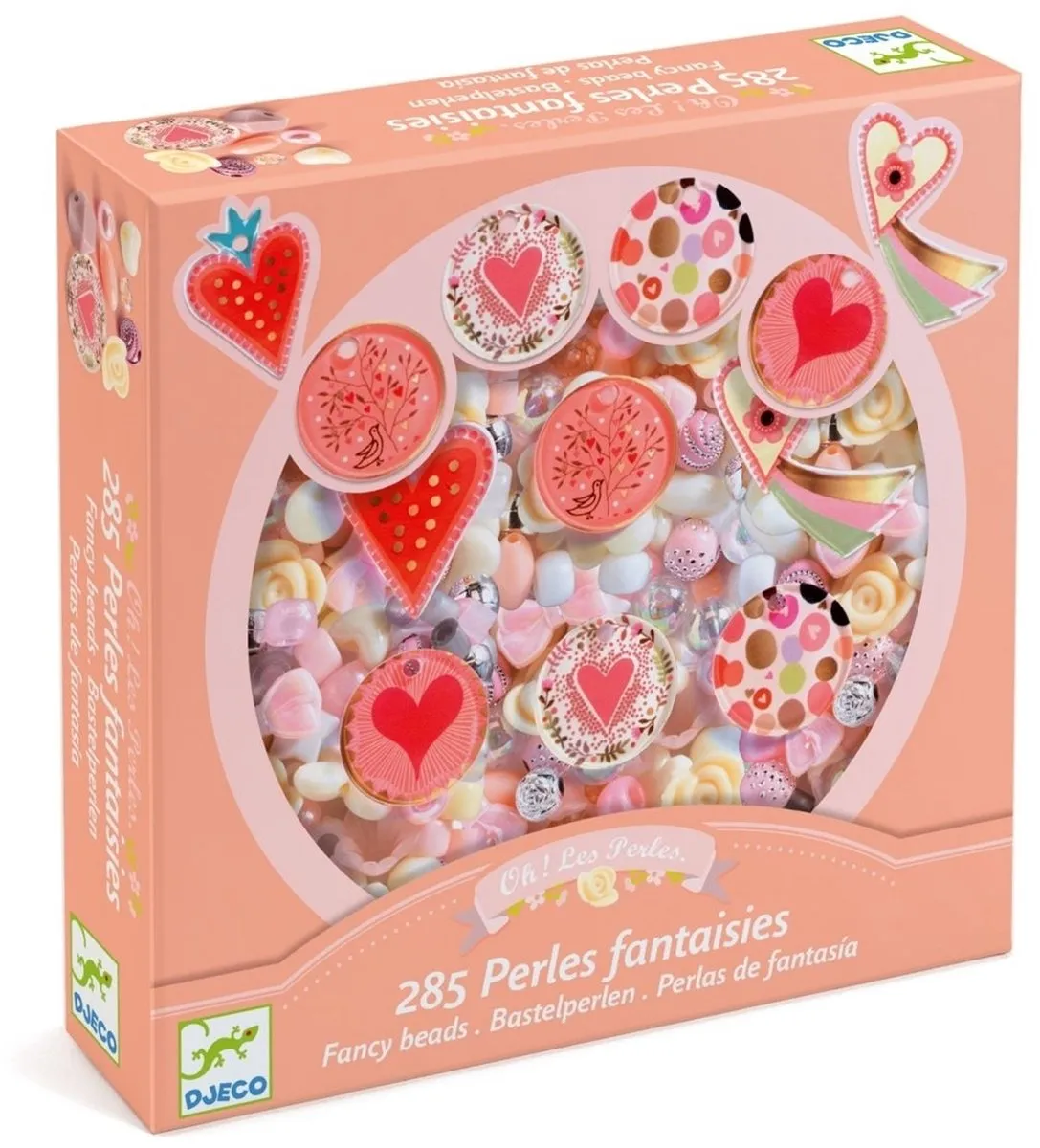 Djeco Parels Acrylkralen 285 Stuks - Rose