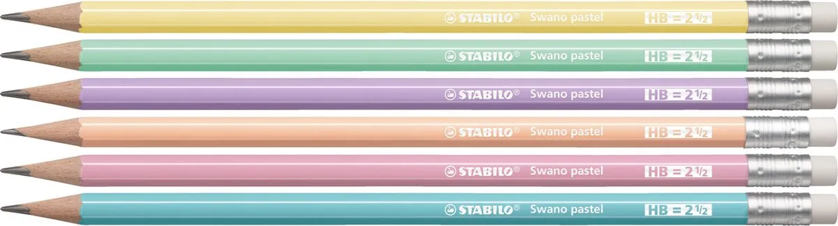STABILO Swano Pastel Grafietpotloden - 6 Stuks