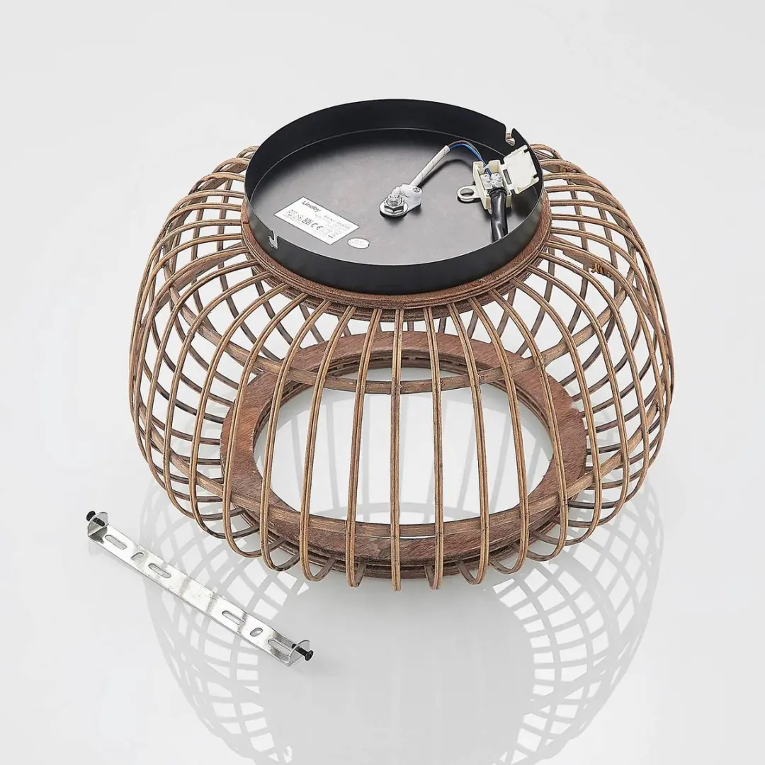 Lindby Plafondlamp Rotan Staal