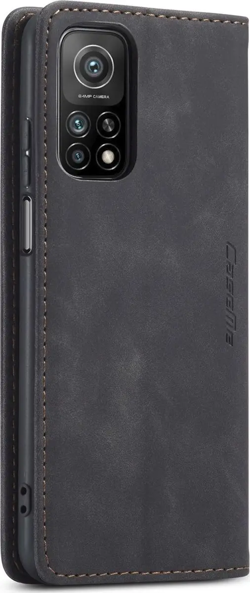 Caseme 013 Bookcase Telefoonhoesje Xiaomi Mi 10T Pro - 2 Pasjes - Zwart