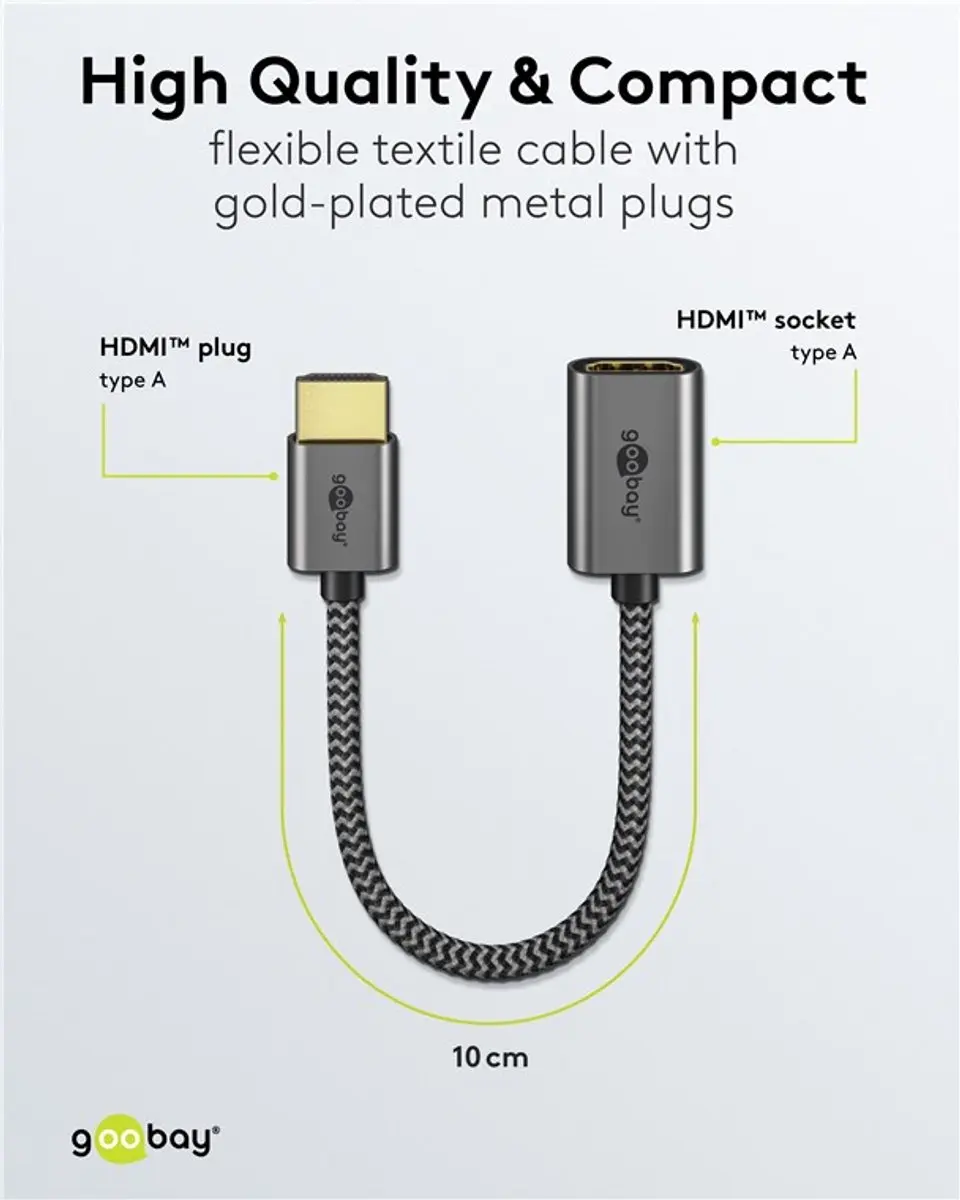 Goobay Plus HDMI 2.1 Flex Adapter 8K 60Hz - 0,10m