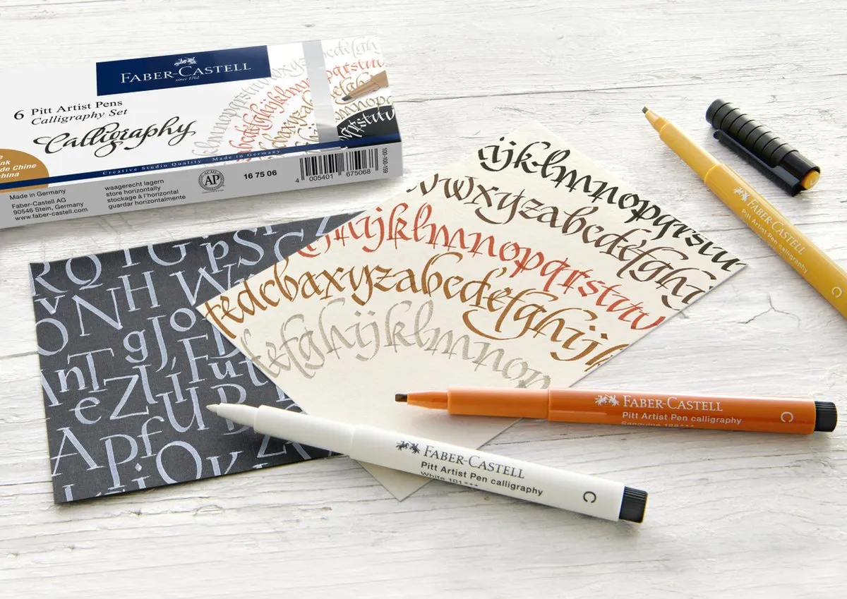 Faber-Castell Pitt Artist Pen Kalligrafie Set 6-delig - Multicolor
