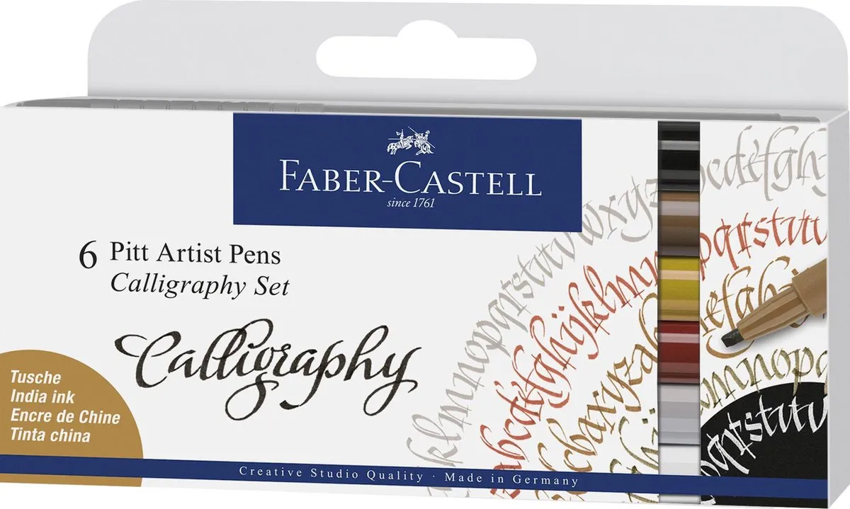 Faber-Castell Pitt Artist Pen Kalligrafie Set 6-delig