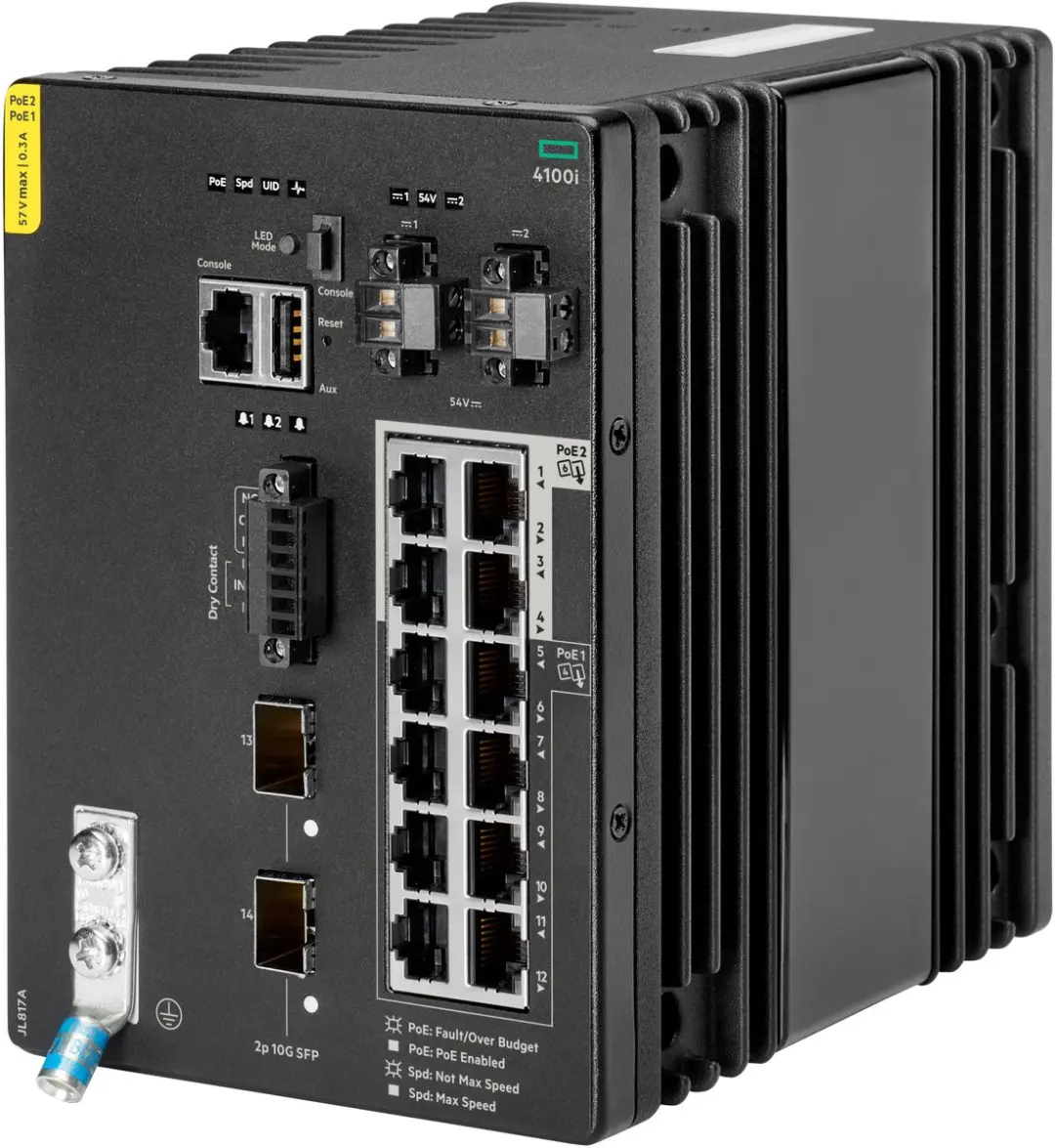 HP Aruba 4100i Switch - 12 Poorten Zwart
