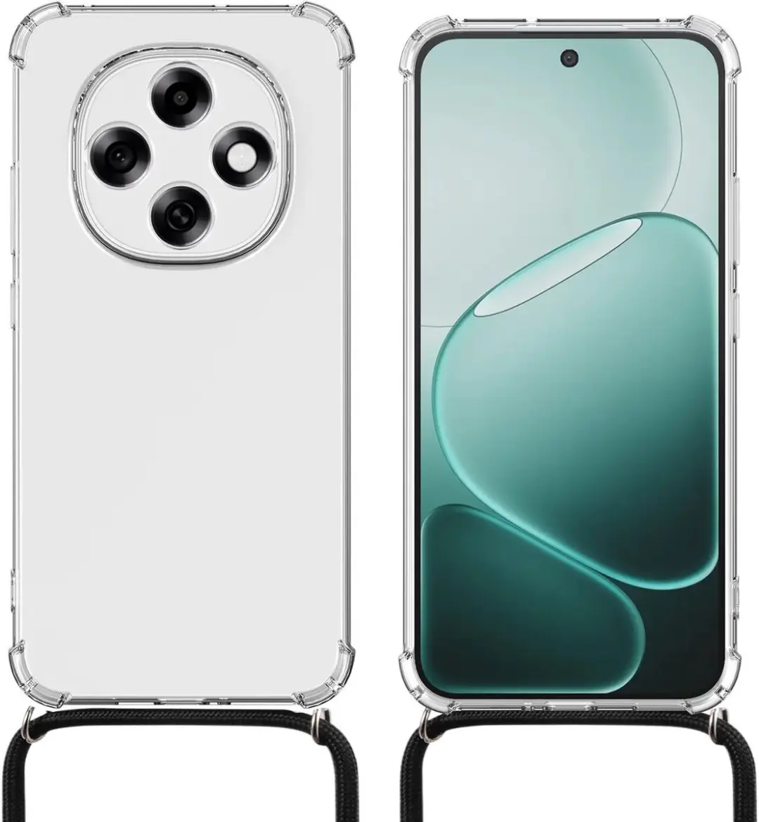 Selected Transparant Hoesje met Koord voor Oppo A6 Pro 5G - TPU Schokbestendig