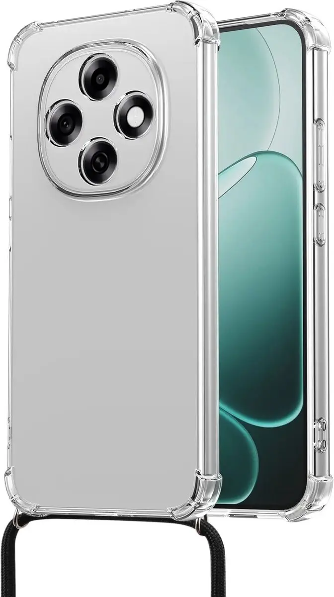 Selected Transparant Hoesje met Koord voor Oppo A6 Pro 5G - TPU Schokbestendig - afbeelding 6 van 6