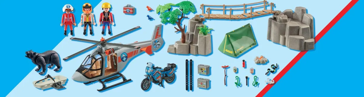 Playmobil City Action Canyon Airlift Operation 70663 - Blauw