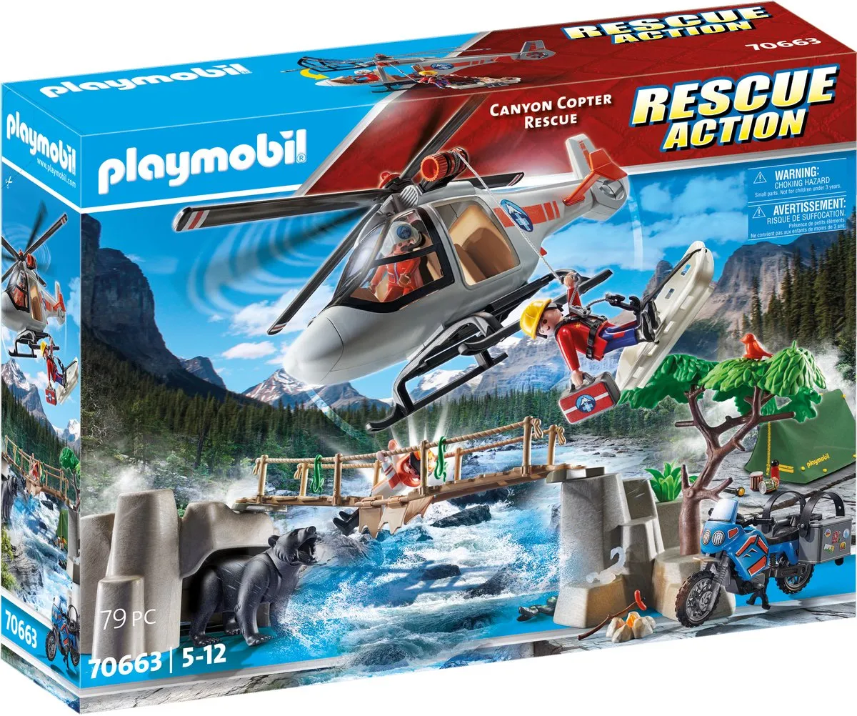 Playmobil City Action Canyon Airlift Operation 70663 - Blauw - afbeelding 6 van 6