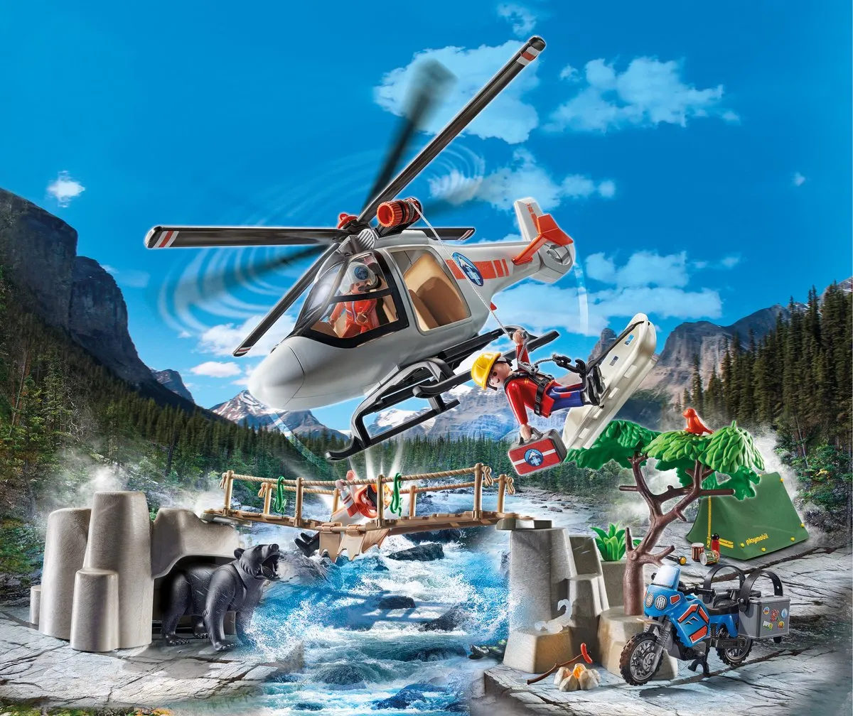 Playmobil City Action Canyon Airlift Operation 70663 - Blauw
