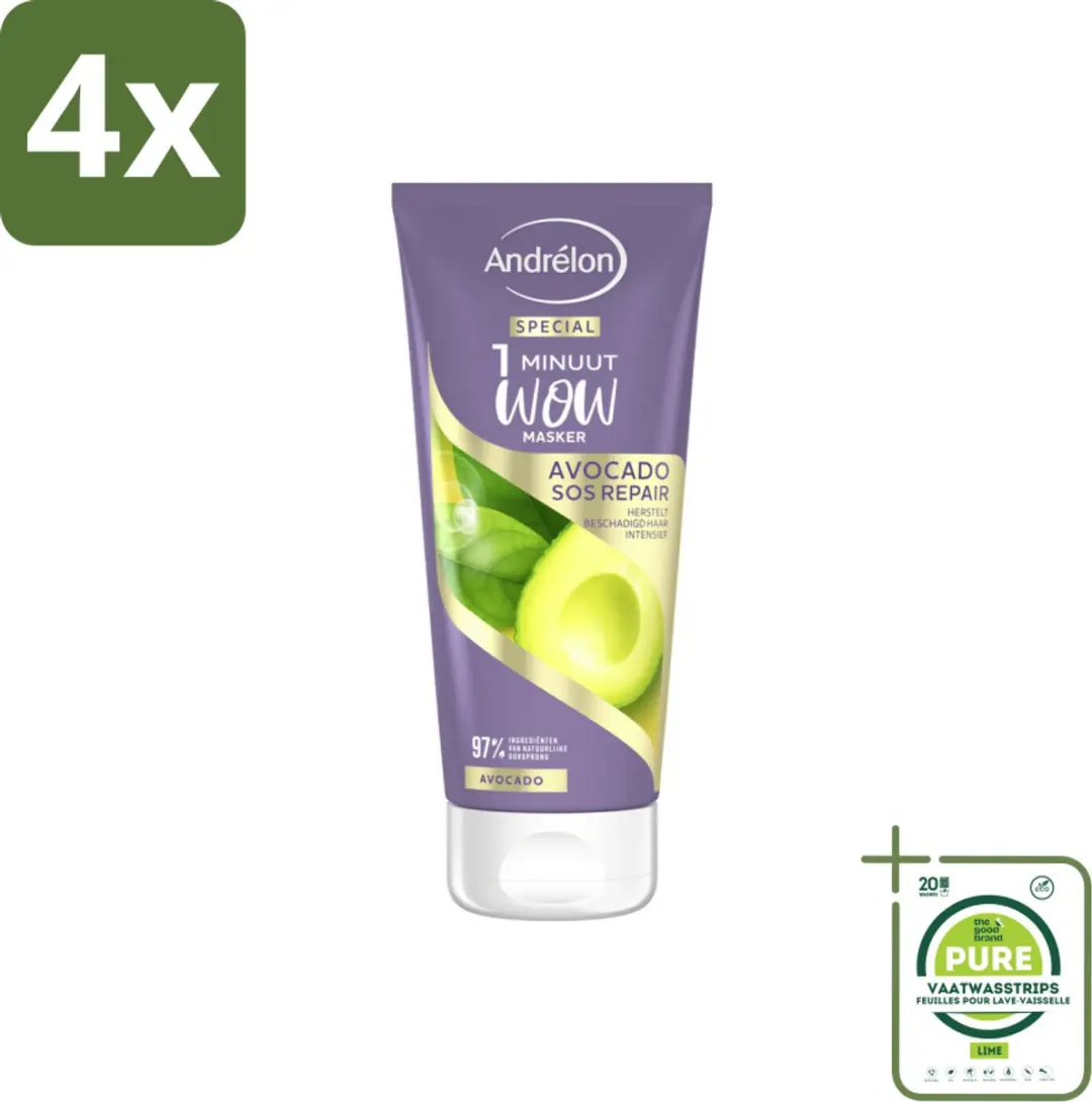 Andrélon 1 Minuut Wow Masker Avocado SOS Repair 180 ml