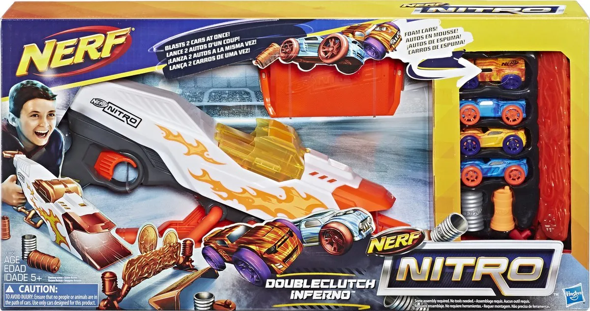 Nerf Nitro Doubleclutch Inferno - Oranje