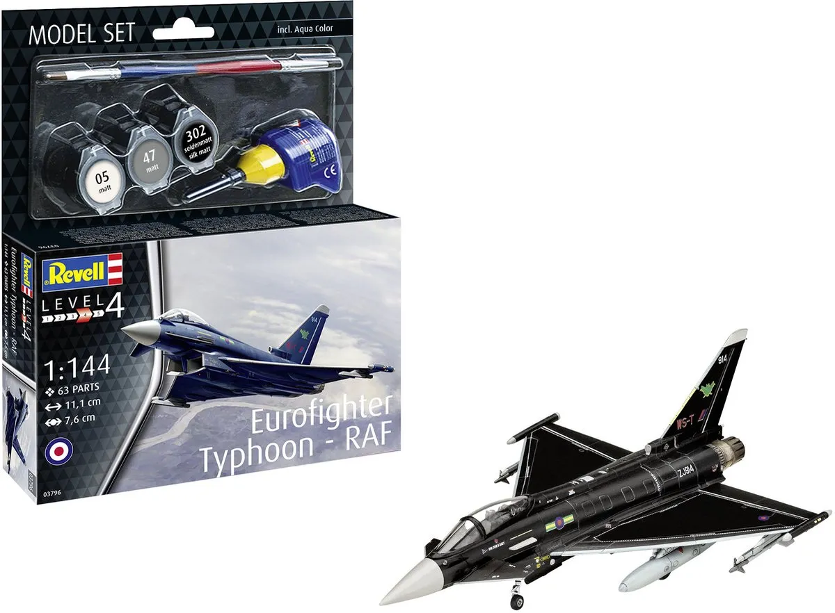 Revell 63796 Eurofighter Typhoon RAF Modelbouwpakket 1:144