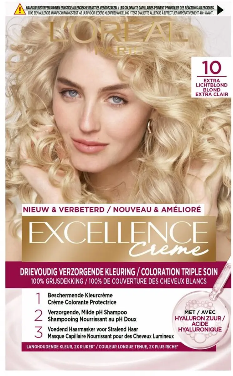 L'Oréal Paris Excellence Crème 10 Extra Lichtblond - 2 Stuks