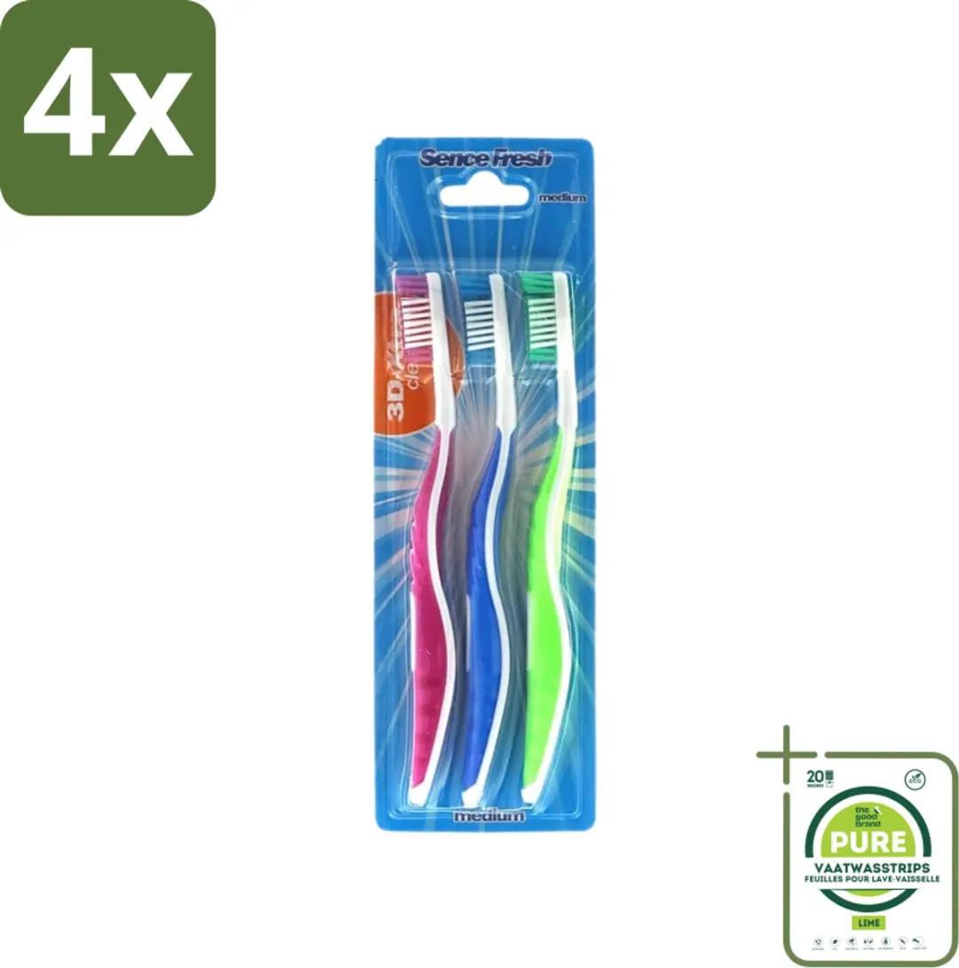 Sence Fresh 3D-Extra Clean Tandenborstels Medium