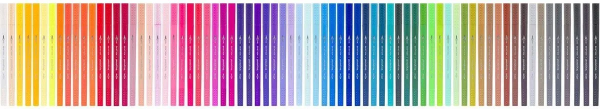 BRUYNZEEL Creatives Fineliner/Brushpen Set 72 Stuks