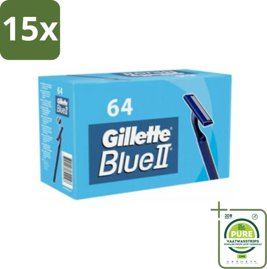 Gillette Blue II Wegwerpscheermesjes 64 Stuks