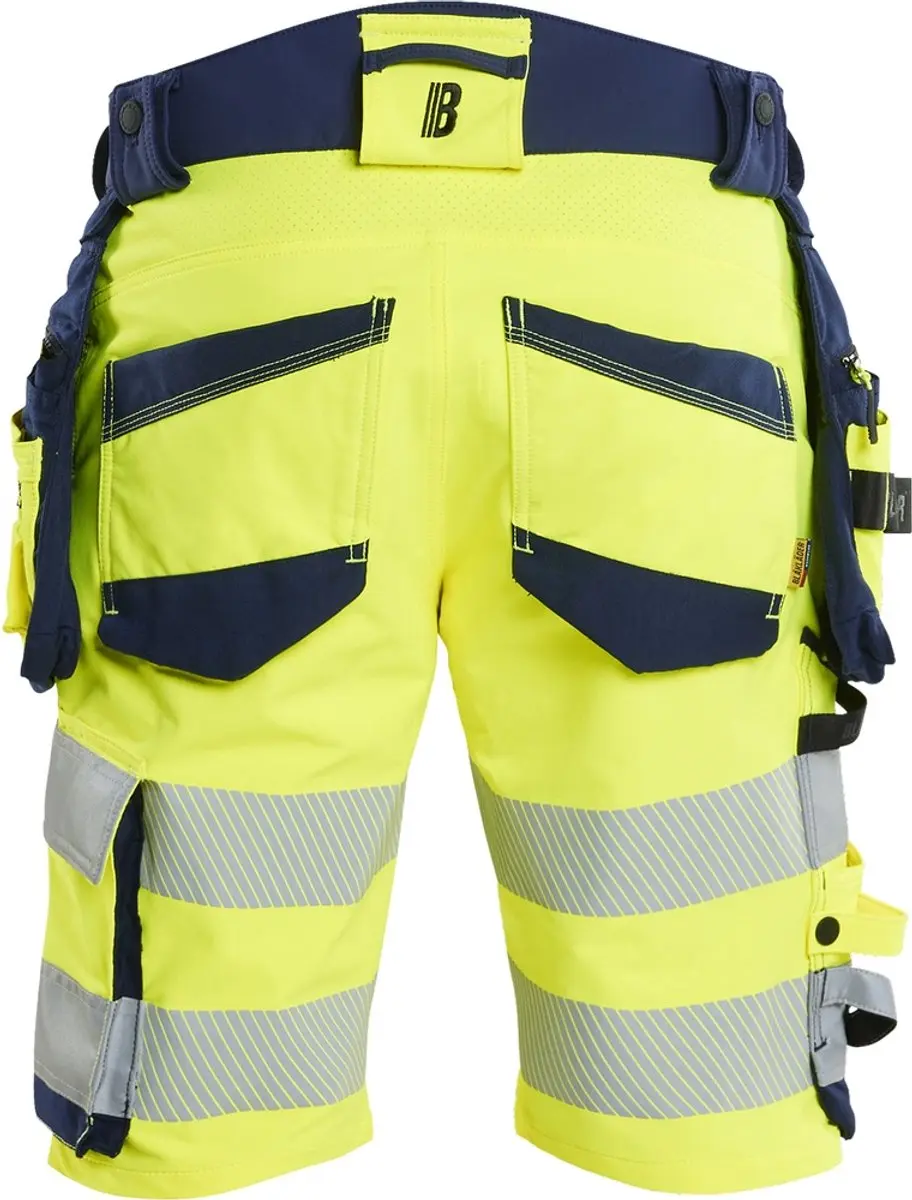 Blåkläder Arbeit Shorts 11201648 High Vis - 60 - Geel/Zwart - afbeelding 6 van 6