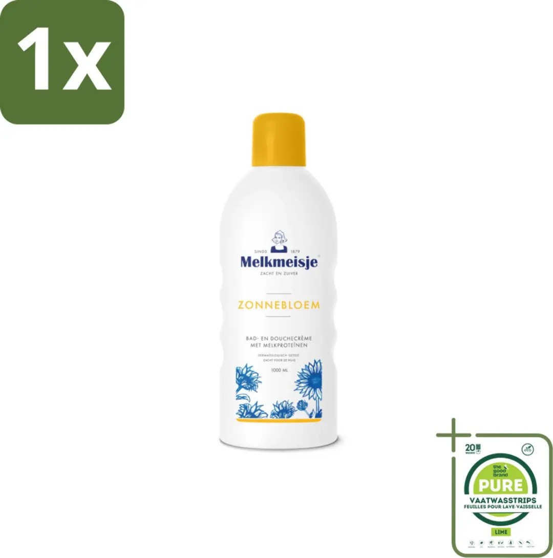 Melkmeisje Bad en Douchecrème Zonnebloem & Melk 1000ml