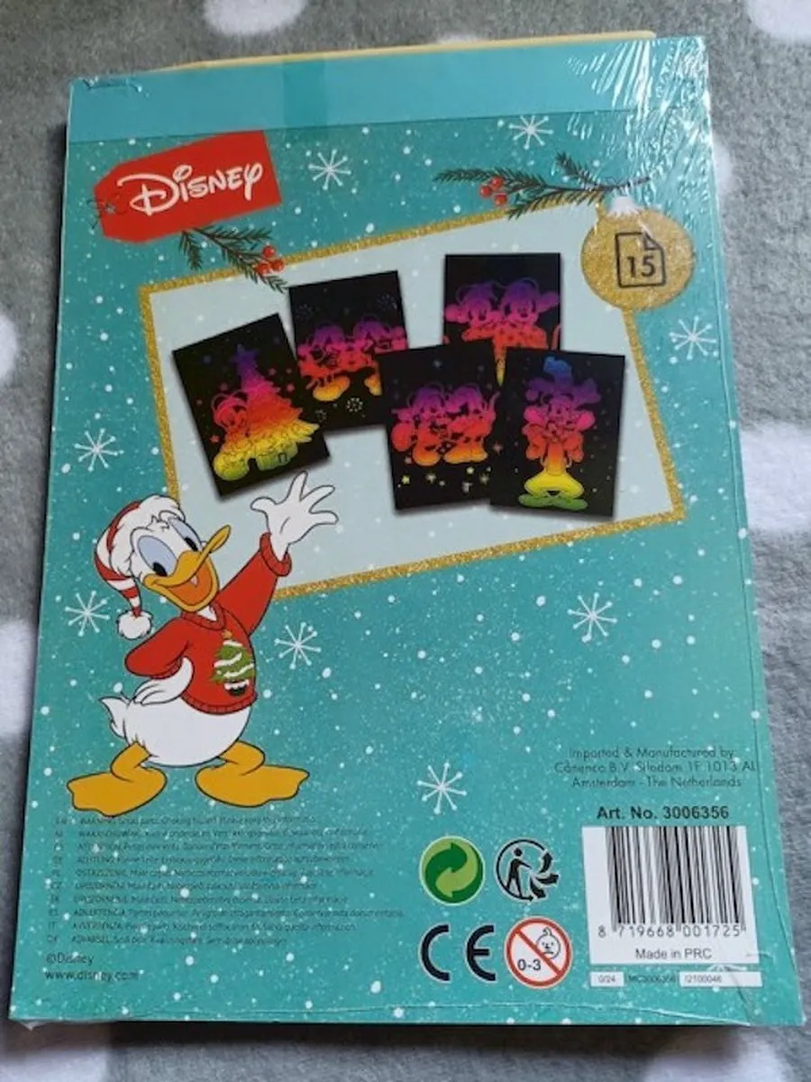 Disney Mickey & Minnie Kraskunstset - 15x A5 Kaarten - Inclusief Krastool - afbeelding 2 van 2