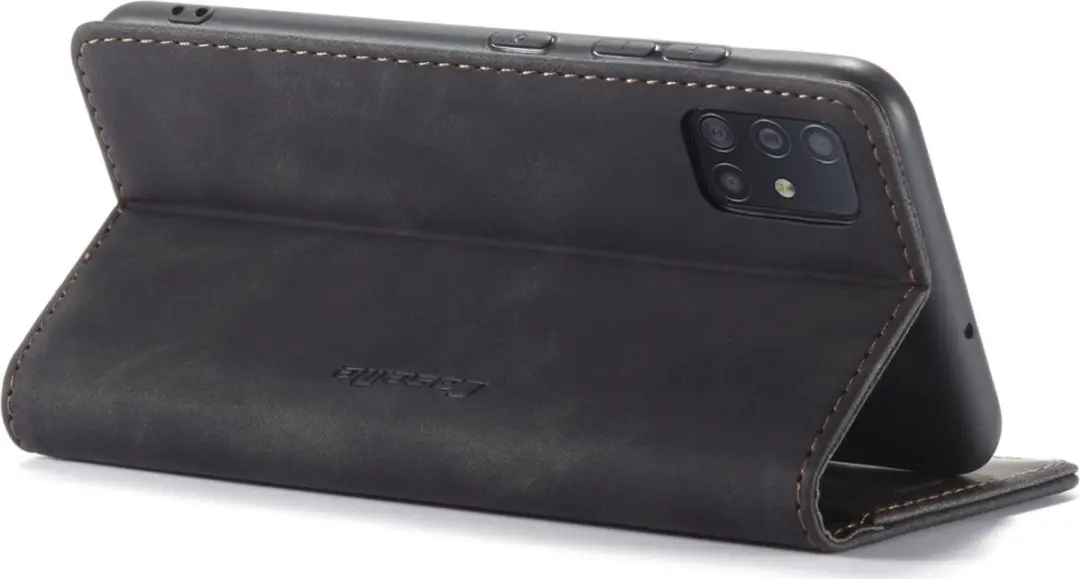 Caseme 013 Bookcase Portemonnee Telefoonhoesje - Samsung Galaxy A51 - 2 Pasjes - Zwart