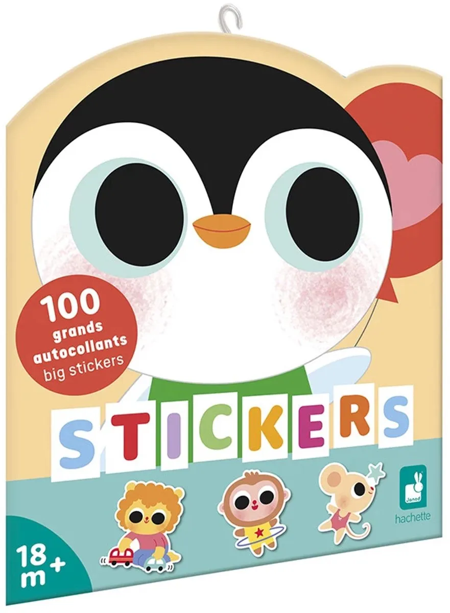 Janod Stickerset Babydieren 100 Stickers Multicolor