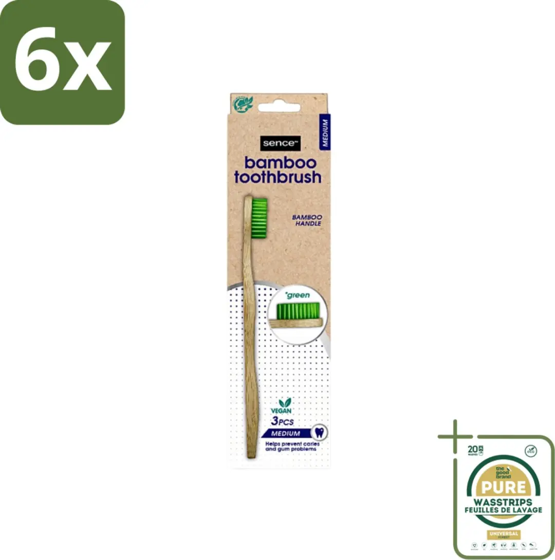 Sence Bamboo Tandenborstels Medium