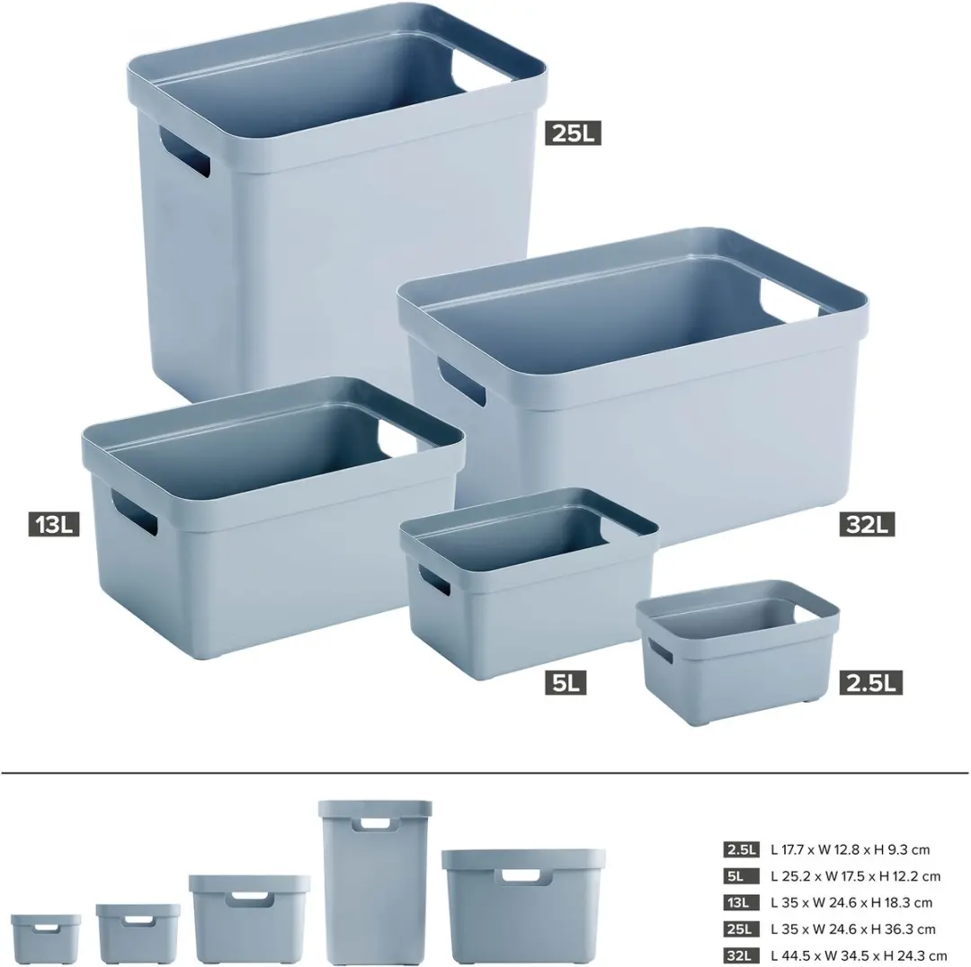 Sunware Sigma Home Opbergbox 5L - 6 Stuks - Blauw