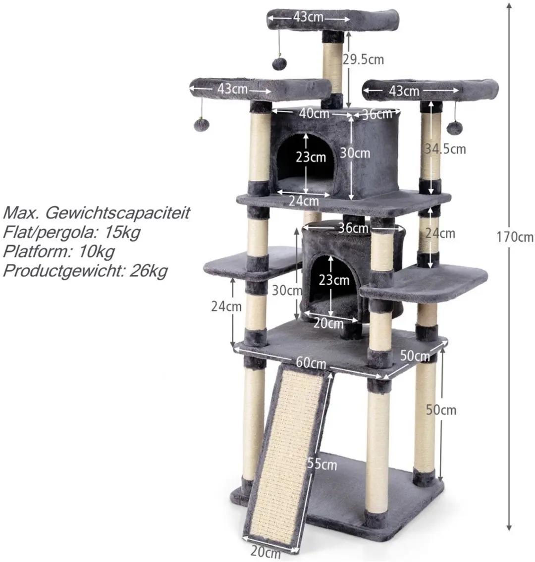 Songmics Tuinset 4-delig - Staal/polyester