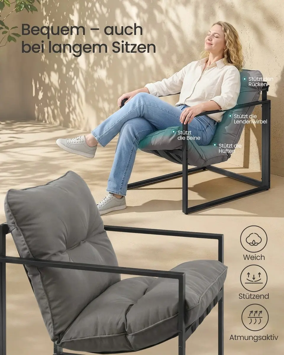 Songmics Tuinset 4-delig - Staal/polyester