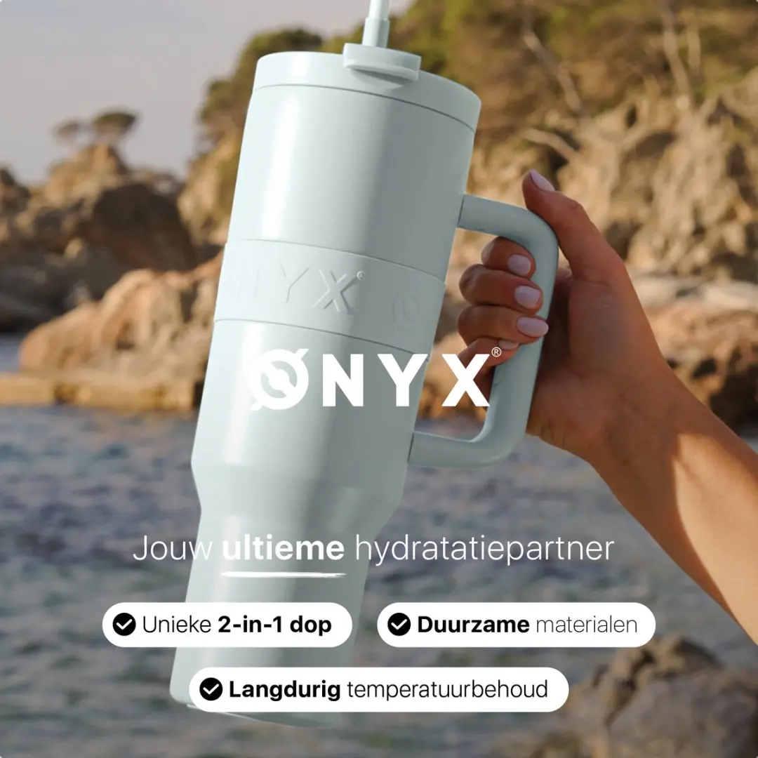 ONYX Drinkfles met Rietje 1.2L - Pastel Blue - afbeelding 6 van 6