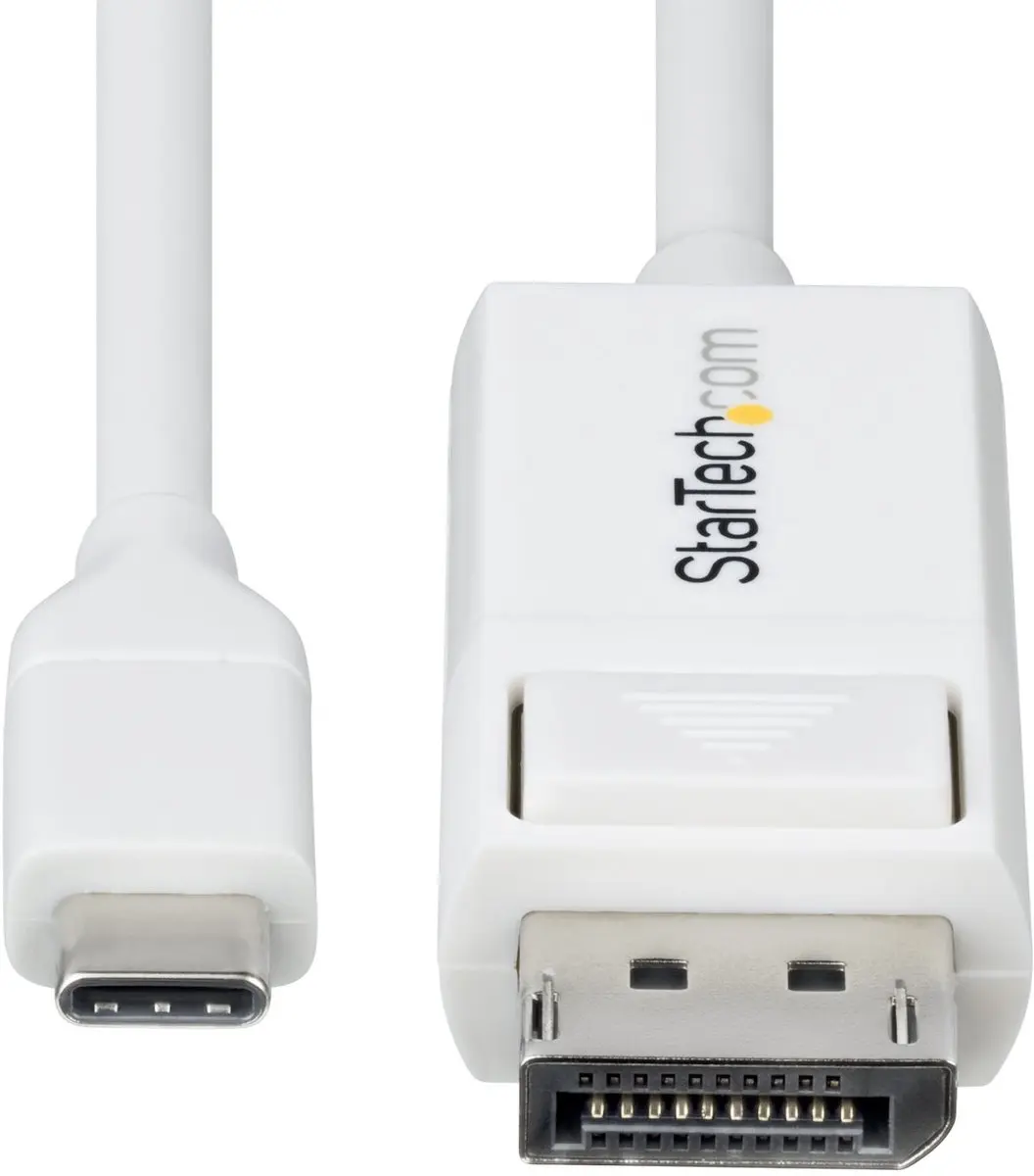 Startech CDP2DP2MBW USB-C naar DisplayPort Kabel 2m - 4K 60Hz - Wit - afbeelding 6 van 6