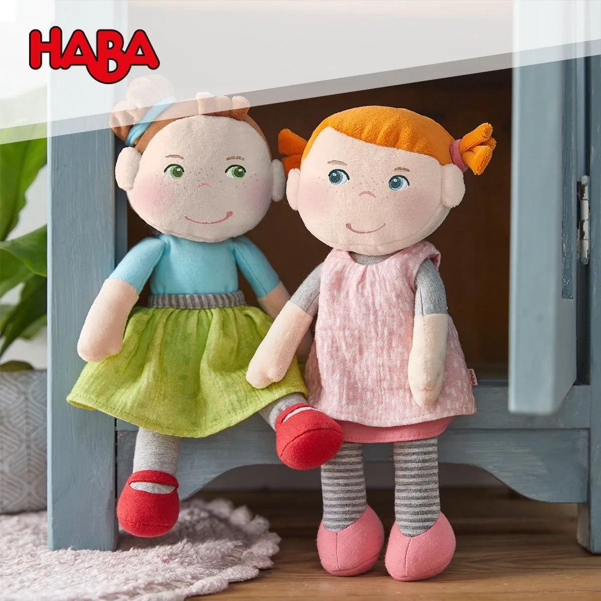 Haba Marta Junior Knuffelpop 29cm - Groen