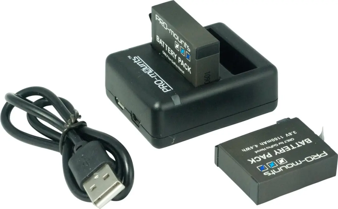 PRO-Mounts PM2014GP400S Dual Charger Battery Kit - GoPro Hero4 - 2x Accu
