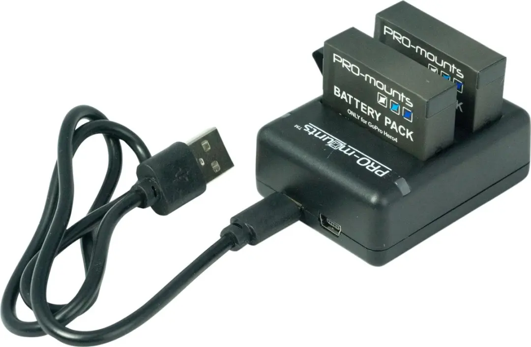 PRO-Mounts PM2014GP400S Dual Charger Battery Kit - GoPro Hero4 - 2x Accu