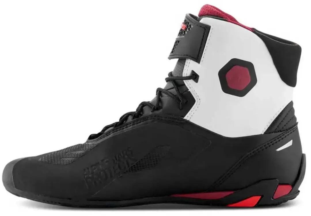 Alpinestars Faster-4 Motorschoenen 43 - Zwart/Wit/Dark Red