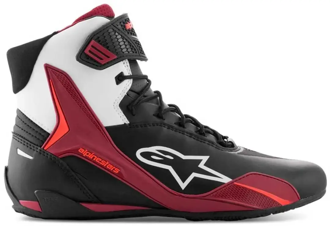 Alpinestars Faster-4 Motorschoenen 43 - Zwart/Wit/Dark Red