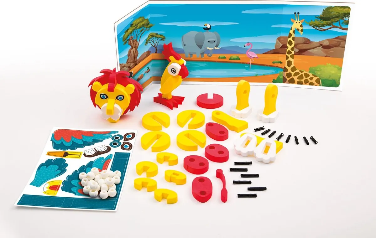 Clementoni Play Creative Maak Je Eigen Dieren Hobbypakket - Multi Kleur - afbeelding 3 van 6