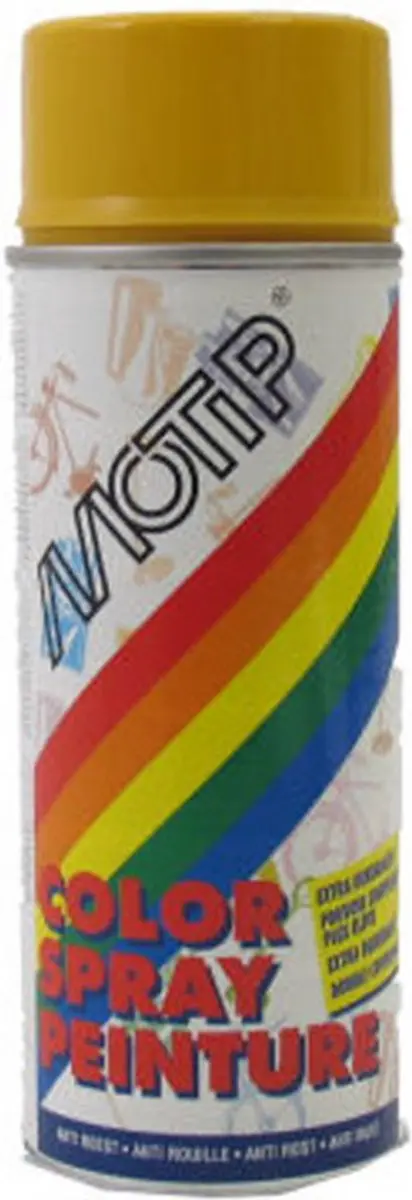 Motip Deco Alkyd Hoogglans Lak RAL 1004 Goudgeel 400ml