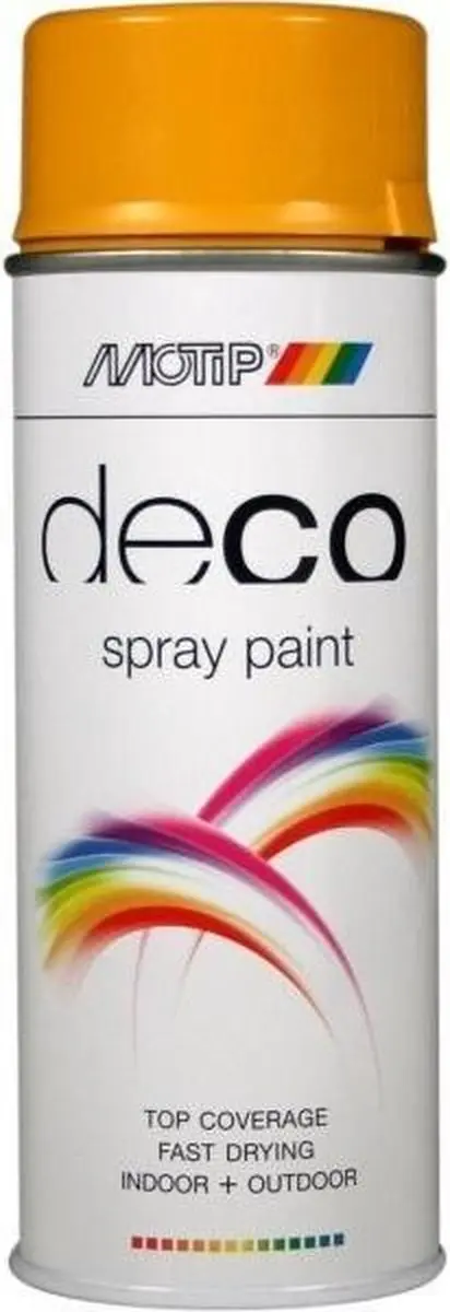 Motip Deco Alkyd Hoogglans Lak RAL 1004 Goudgeel 400ml