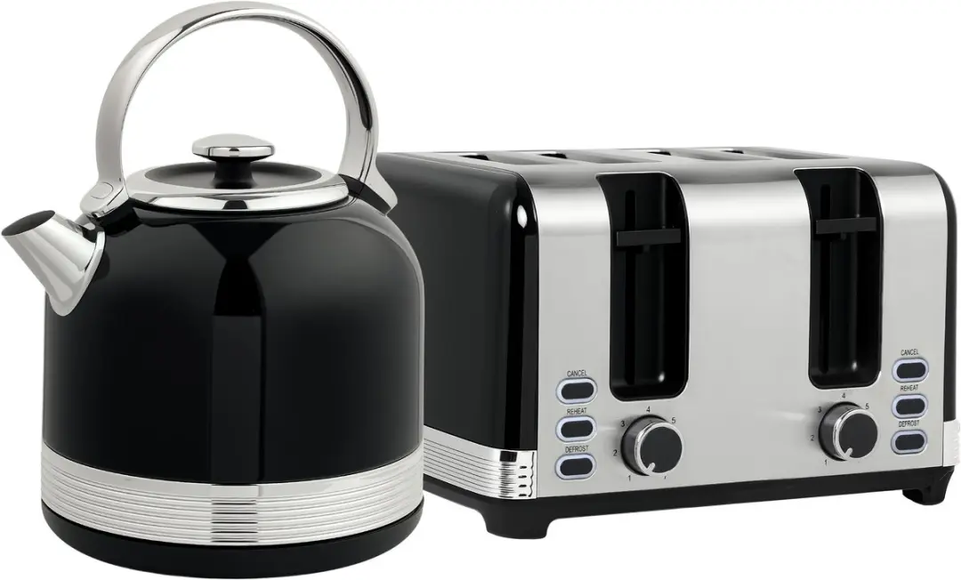 ECTEATOY Ontbijtset Waterkoker & Broodrooster 2200W - 1,7L - Zwart - afbeelding 3 van 6