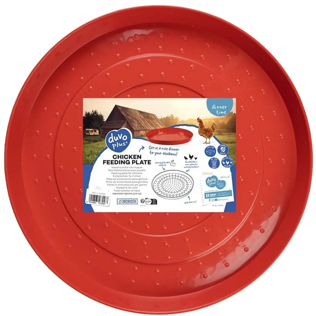 Duvo+ Voerplaat voor Kippen 50x50cm - Rood