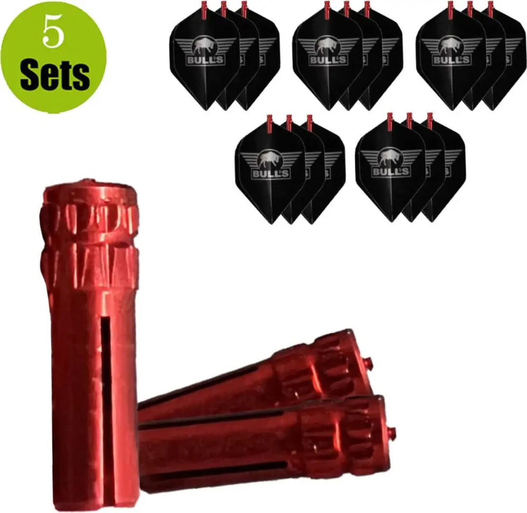 Bulls Flight Protector Aluminium 5-Pack - 15 Stuks - Rood