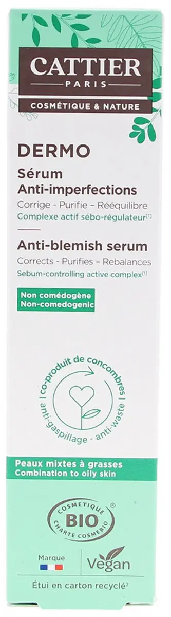 Cattier Dermo Biologisch Anti-Onzuiverheden Serum 30ml