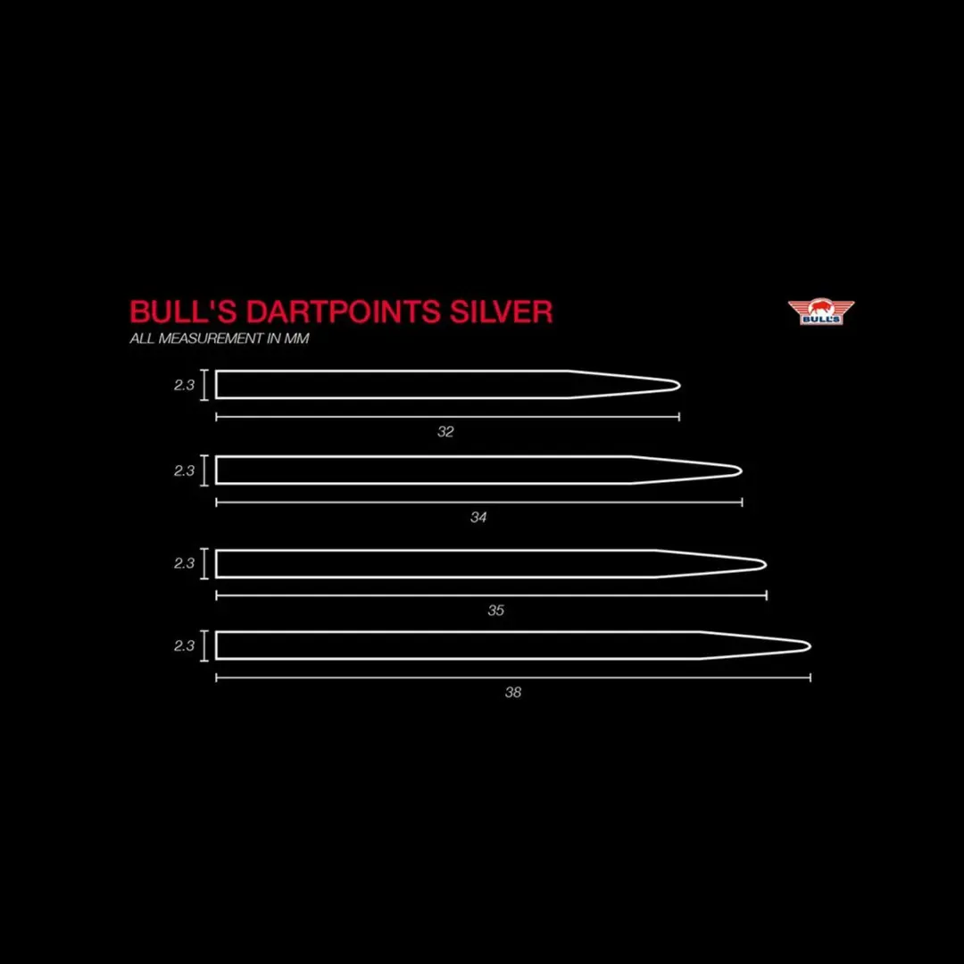 Bull's BU-57600-32S Steel Dart Points 32mm - 3 Stuks
