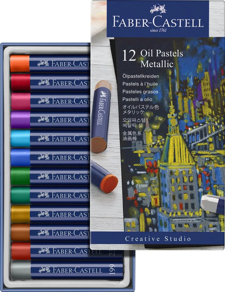 Faber-Castell Oliepastelkrijt Metallic 12 Stuks