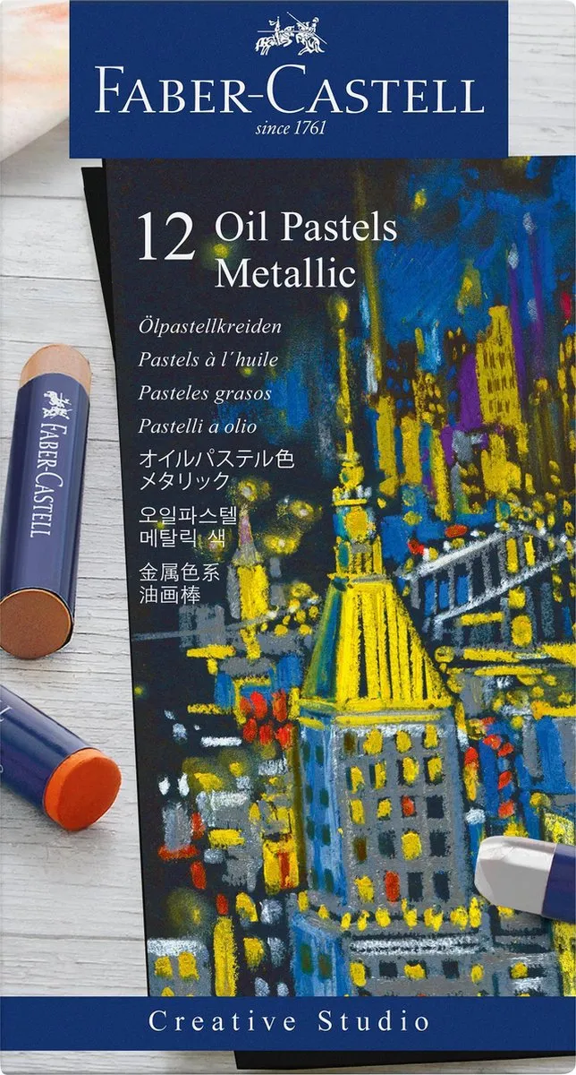 Faber-Castell Oliepastelkrijt Metallic 12 Stuks