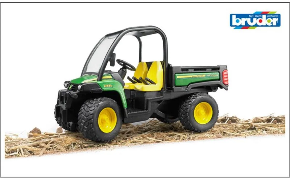 Bruder John Deere Gator 855D Speelgoedtrekker - 2491 - Groen/Geel/Zwart