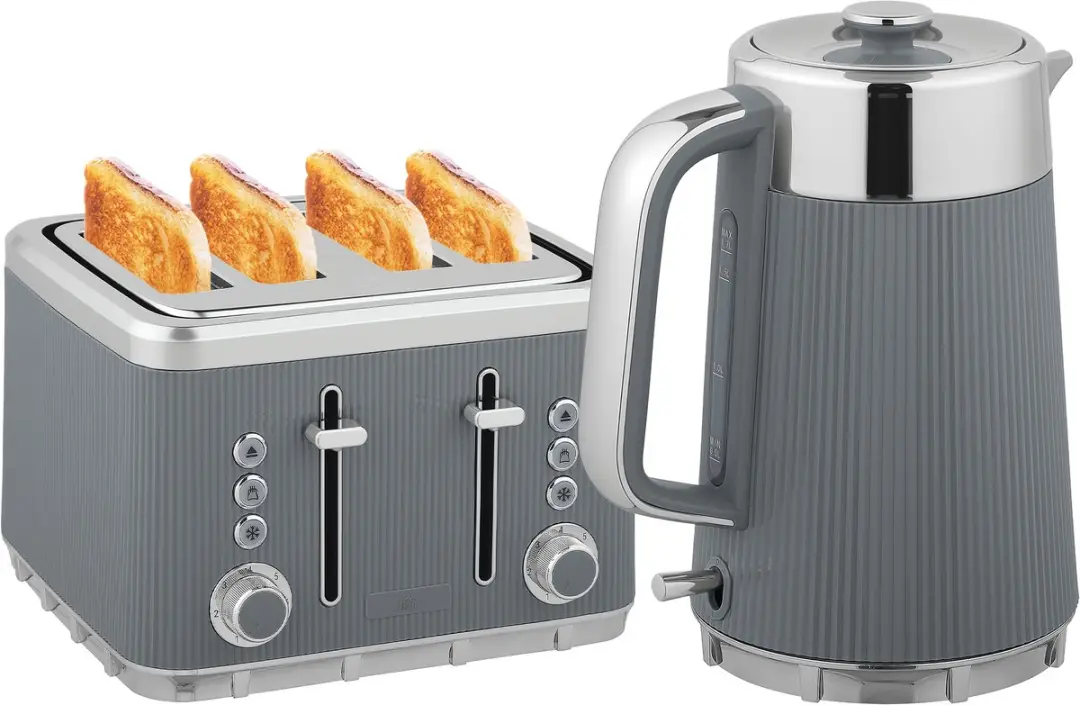 ECTEATOY Ontbijtset Waterkoker 2200W & Broodrooster 4 Sneden