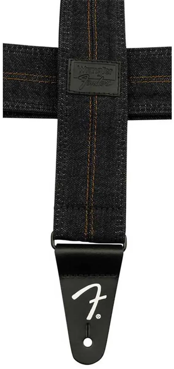 Fender Wrangler Denim Gitaarband 0990638004 - Zwart - afbeelding 2 van 3